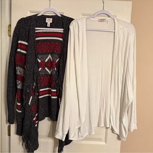 Women's Black and White Sweater Set